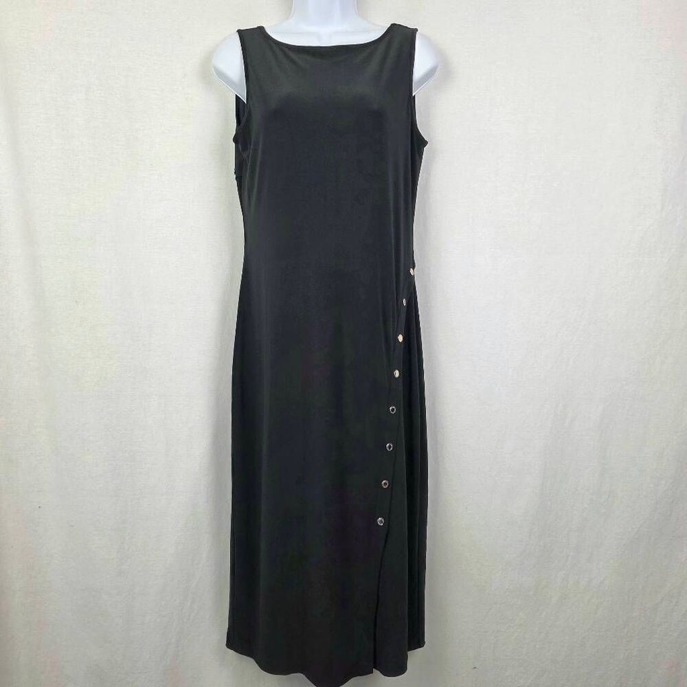 White House Black Market Black Maxi Dress Small Sleeveless Studded - Picture 2 of 11